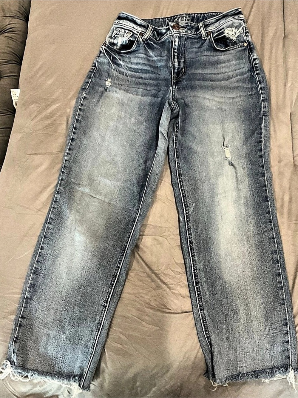 Edgely Women's Straight Leg Jeans Blue Waist Size 10